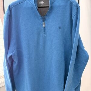 Izod Men's Blue Zip-Up Sweater